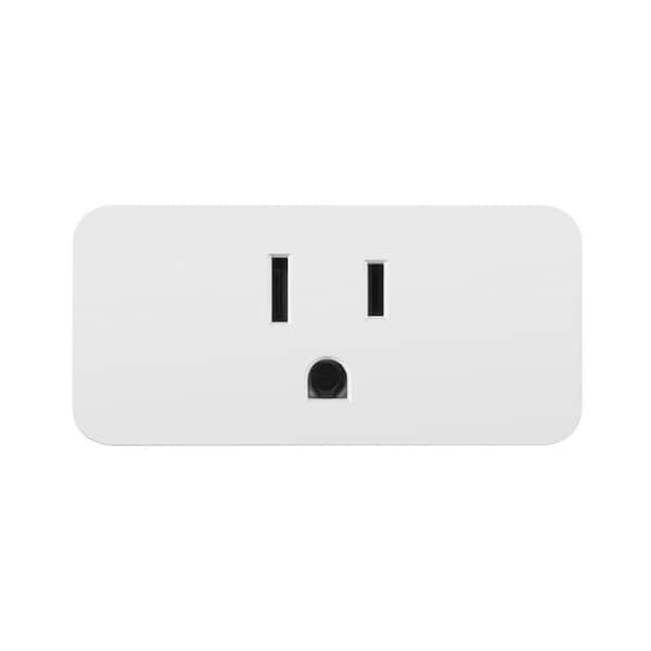 Smart Plug 10 Amp Voice-Controlled Outlet, Remote and Scheduled Smart Automation Wi-Fi Plug-in Switch White 4-Pack