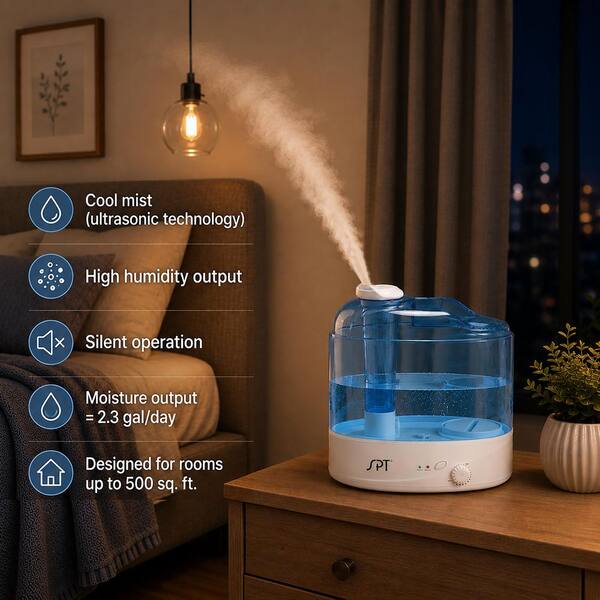 SPT 2-Gal.s Ultrasonic Humidifier SU-2020 - The Home Depot