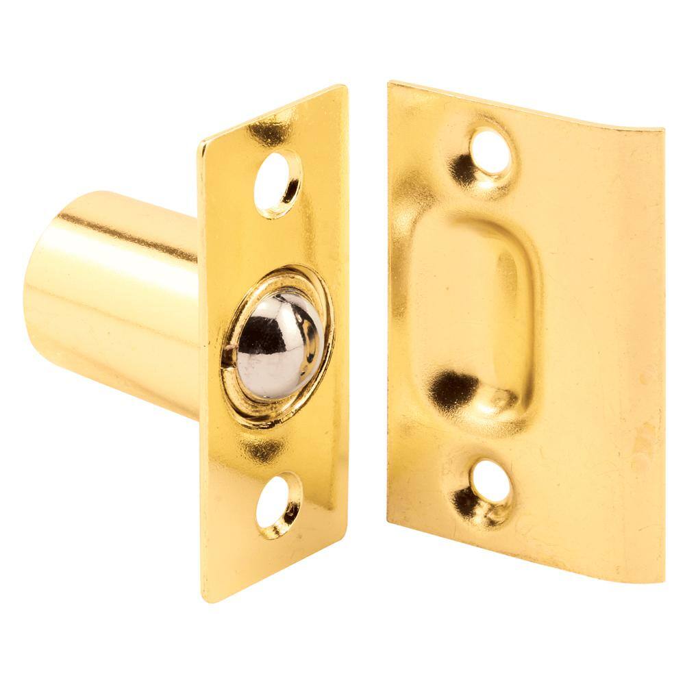 Schlage 347B3 Solid Brass Ball Catch – Dual Adjustable, Polished Brass