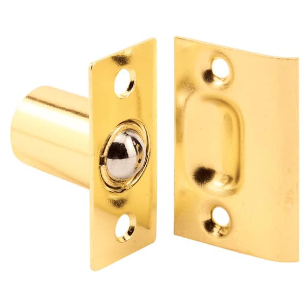 Prime-Line 27/32 in. Brass-Plated Housing and Plates, Steel Ball Catch and Inner Spring for use with Hinged Doors