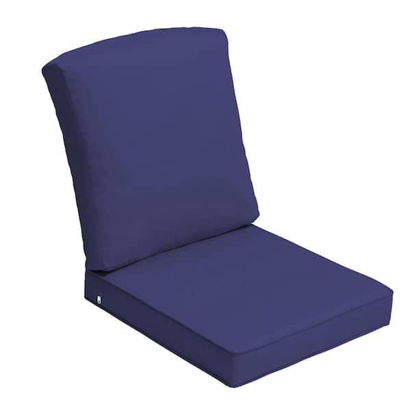 Unbranded 22 in. x 21 in. 2-Piece Deep Seating Outdoor Adirondack Chair Cushion in Navy