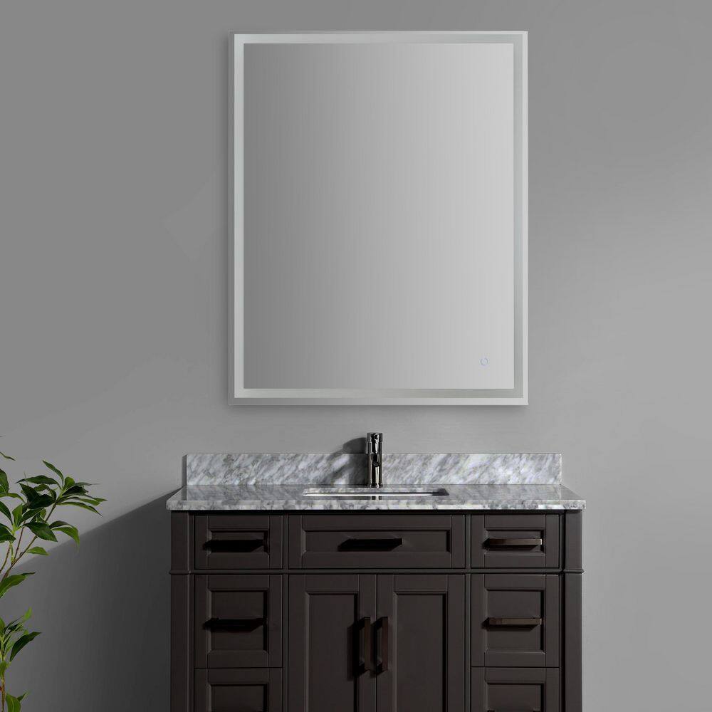 Pax Rectangular Frameless LED Bathroom Vanity Mirror