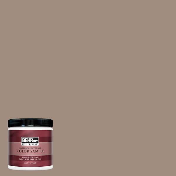 BEHR ULTRA 8 oz. #UL140-6 Antique Leather Matte Interior/Exterior Paint and Primer in One Sample
