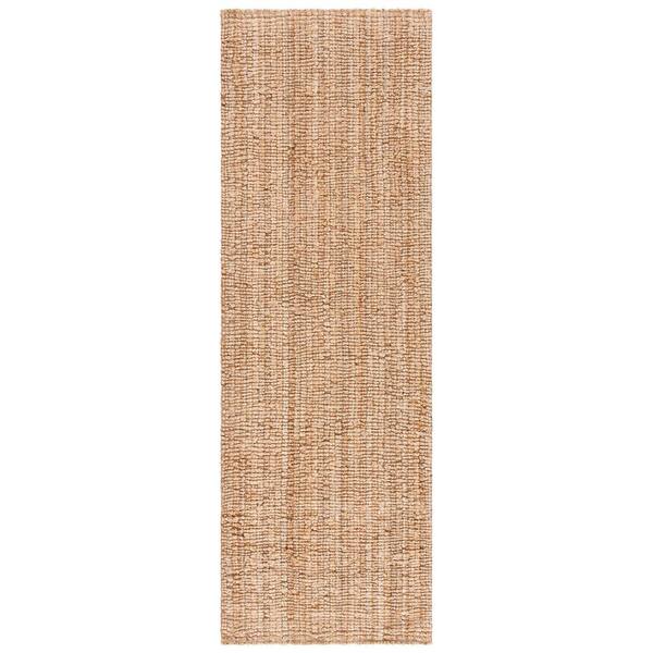 SAFAVIEH Natural Fiber Beige 2 ft. x 9 ft. Solid Color Gradient Runner Rug