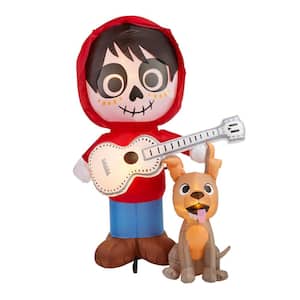 6.5 ft. Coco Miguel with Guitar and Dante Scene Airblown Disney Halloween Inflatable