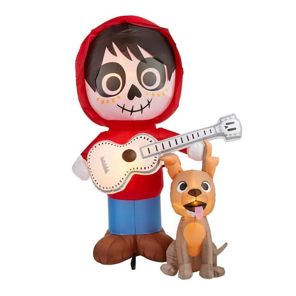 6.5 ft. Coco Miguel with Guitar and Dante Scene Airblown Disney