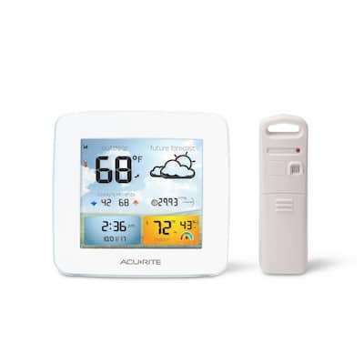 VEVOR Wireless Digital Weather Station with Sensor 7.5 in. Display Atomic  Clock Forecast Data Calendar Alarm Alert Temperature SNQXZWX75VAAAAQ08V1 -  The Home Depot
