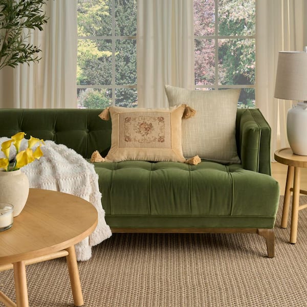 Vintage Pillow Beige Vintage 14 in. x 18 in. Rectangle Throw Pillow