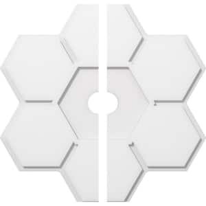 1 in. P X 9-3/4 in. C X 28 in. OD X 3 in. ID Daisy Architectural Grade PVC Contemporary Ceiling Medallion, Two Piece