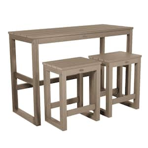 Monroe Modern Woodland Brown Counter Height Balcony 3-Piece Set