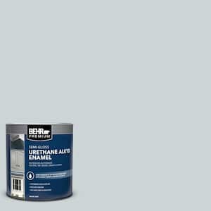 1 qt. #N470-1 Ash Blue Semi-Gloss Enamel Urethane Alkyd Interior/Exterior Paint