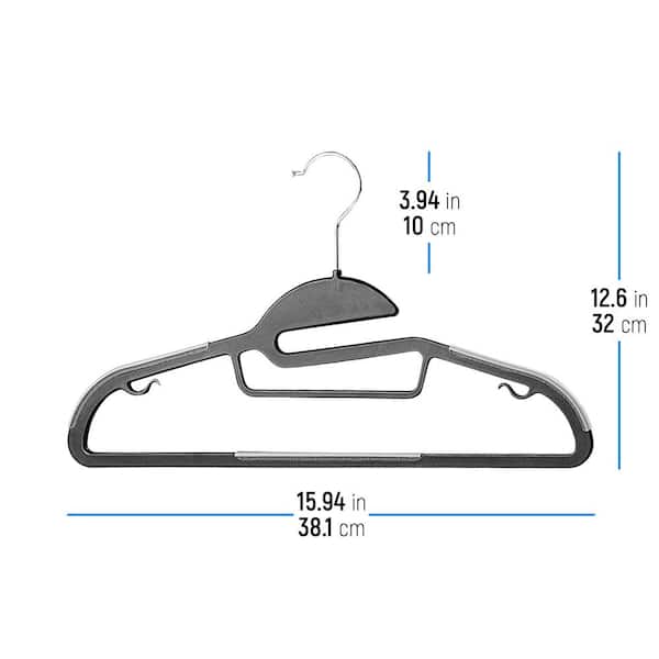 OSTO Gray Plastic Hangers 50-Pack OP-110-50-GRY-H - The Home Depot