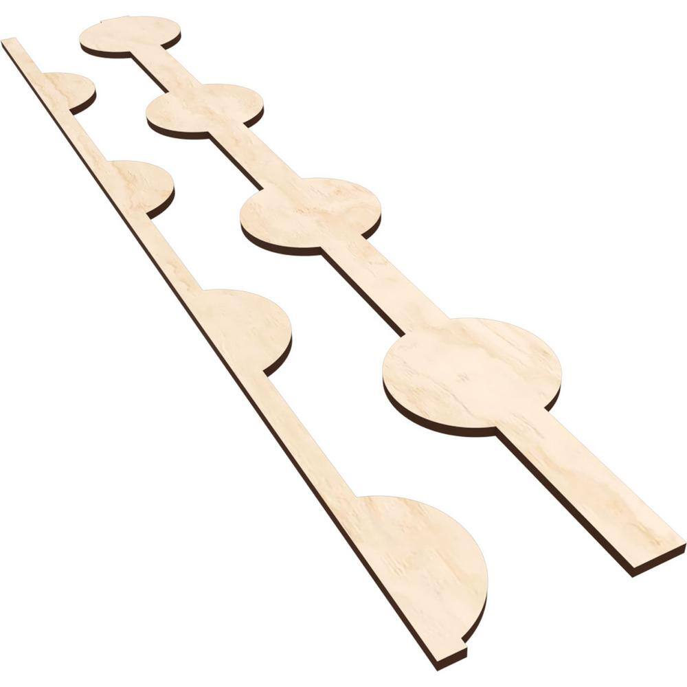 Birch Adjustable Decorative Wood Slat Wall Panel Kit, 47"