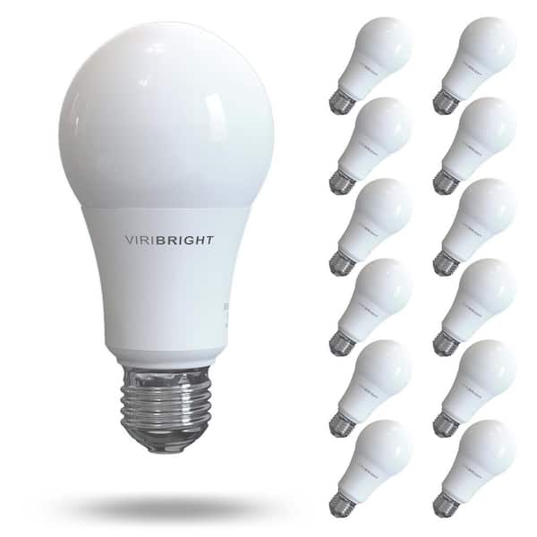 75-Watt Equivalent A19 Non-Dimmable General Purpose E26 Medium Base LED Light Bulb, Soft White 2700K (12-Pack)