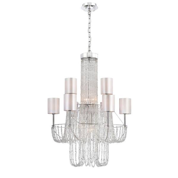 Eurofase Fontana Collection 12-Light Chrome Chandelier-DISCONTINUED