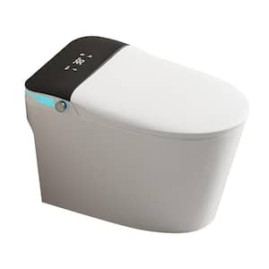 Elongated Smart Bidet Toilet 1.28 GPF in White with Auto Open/Close, Auto Flush, Heated Seat, and Voice Control