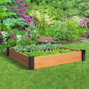 Haven 4 ft. x 4 ft. Natural Cedar Raised Garden Bed (7 in. H)