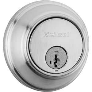 817 Series Satin Chrome Single Cylinder Round Deadbolt Featuring SmartKey Security