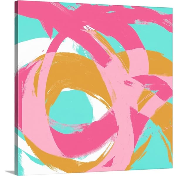 GreatBigCanvas "Pink Circular Strokes I" by Megan Morris Canvas Wall Art