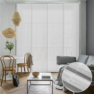 Zipper Cordless Semi-Sheer Adjustable Blind For Patio Door with 23 in. Slats Up to 86 in. W x 96 in. L