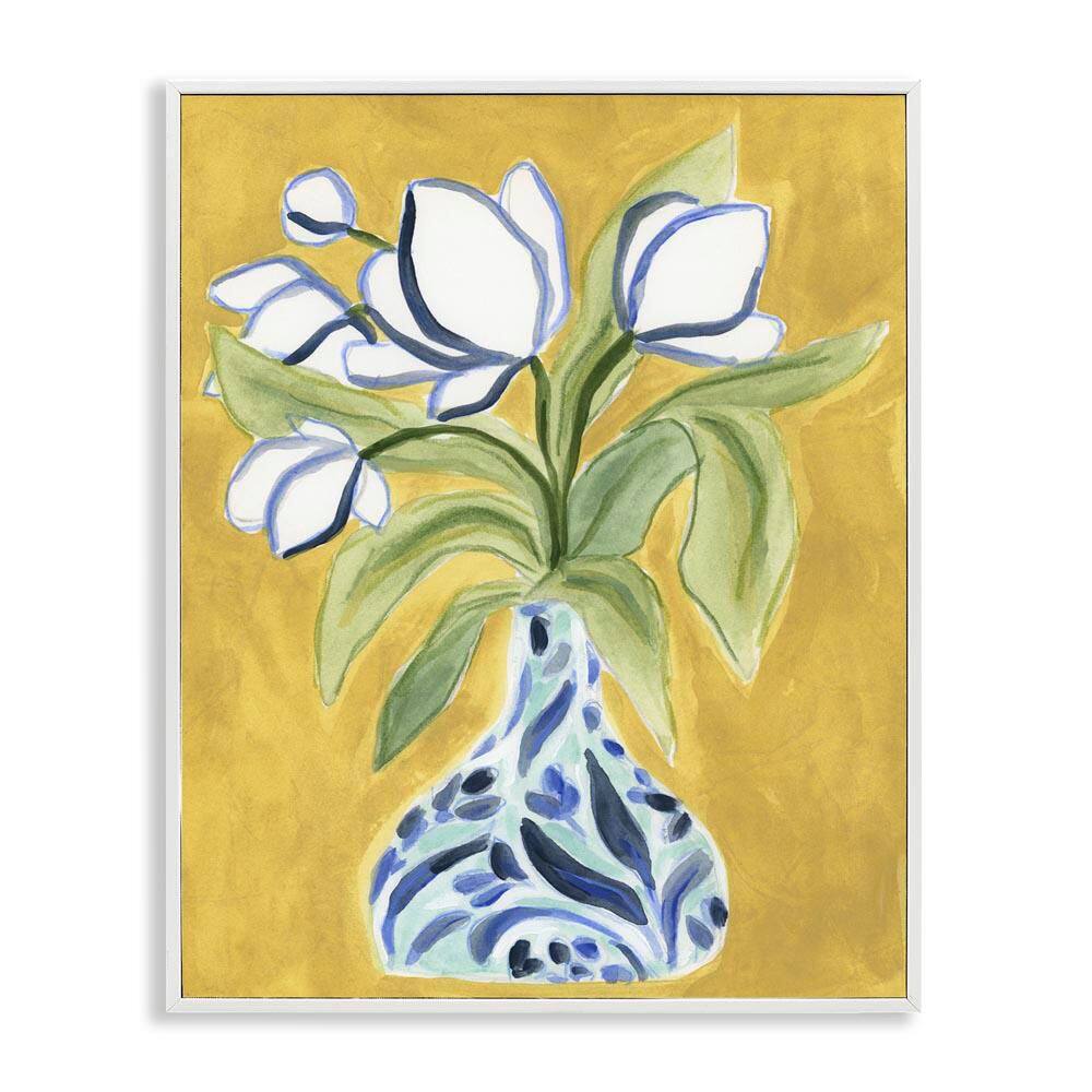 Bright Tulips in Vase by June Erica Vess White Framed Nature Giclee Art Print 14 in. x 11 in. price history on PriceWatchPro