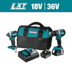 18V LXT Lithium-Ion Brushless Cordless 2-Piece Combo Kit (Hammer Drill/ Impact Driver) 5.0 Ah
