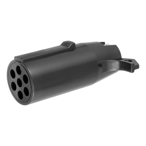 CURT Electrical Adapter (7-Way Round Vehicle to 4-Way Flat Trailer, Packaged)