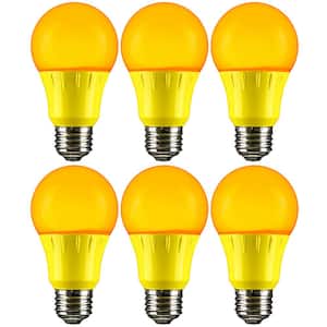 22-Watt Equivalent A19 LED Yellow Light Bulbs Medium E26 Base in Yellow (6-Pack)