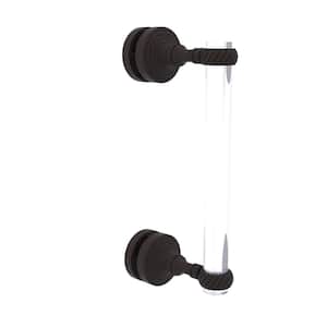 Pacific Grove 8 in. Single Side Shower Door Pull with Twisted Accents in Oil Rubbed Bronze