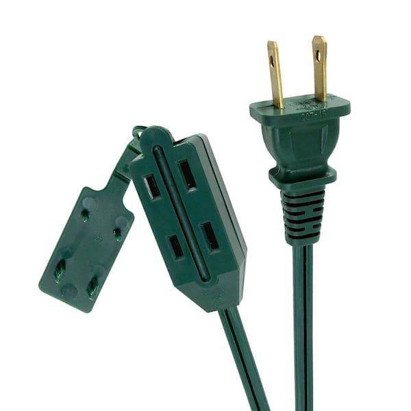 HDX 6 ft. 16/2-Gauge Green Cube Tap Extension Cord
