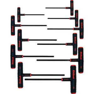 6 in. Series Power-T T-Handle Hex Key Set with Pouch Sizes 5/64 in. to 3/8 in. (11-Piece)