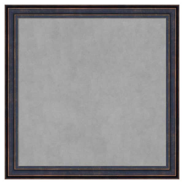 Amanti Art Dark Bronze Scoop 14 in. x 14 in. Framed Magnetic Board