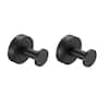cadeninc Wall-Mounted Round Bathroom Robe Hook and Towel Hook in Black (1 Bx -Box) DR-LQYJ-032 - The Home Depot