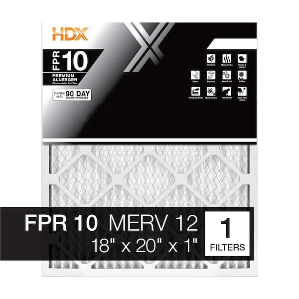 HDX 18 in. x 20 in. x 1 in. Premium Pleated Air Filter FPR 10