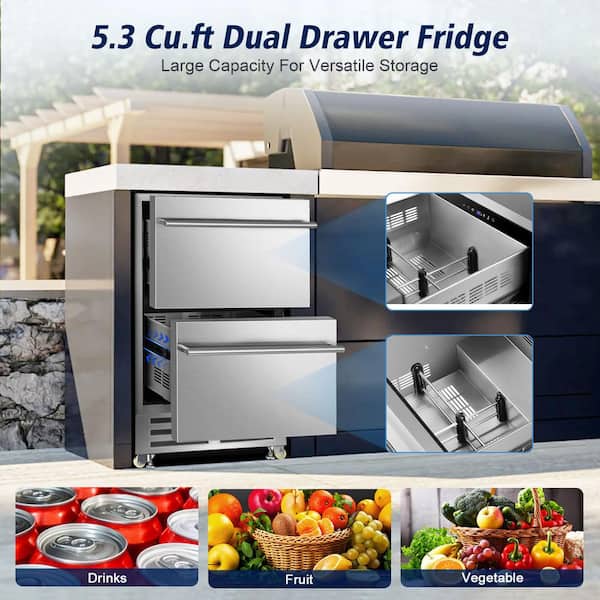 TAZPI 24 145 Cans (12 Built-In Outdoor Under