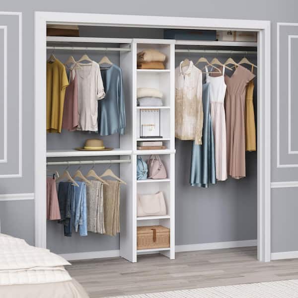 ClosetMaid Impressions 48.97-112.97 in. W White Adjustable 8-Shelf