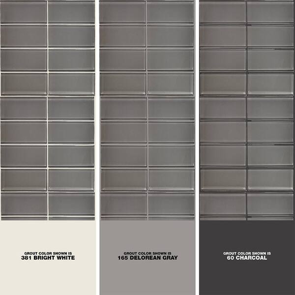 Metro Pebble Gray Subway 3 in. x 6 in. Glossy Glass Subway Tile (8-Pieces/Pack) Metro Pebble Gray Subway 3 in. x 6 in. Glossy Glass Subway Tile (8-Pieces/Pack)