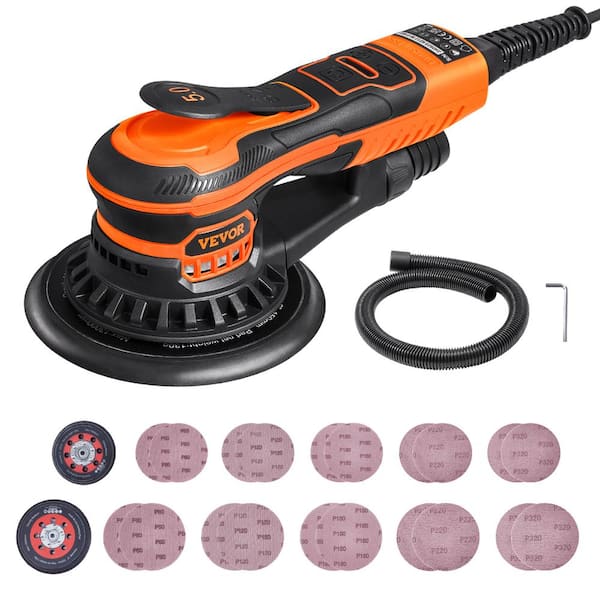 Random Orbital Sander 5 and 6 in. 110A Corded 350-Watt Brushless Orbital Sander 10K PRM 6-Variable Speed Electric Sander