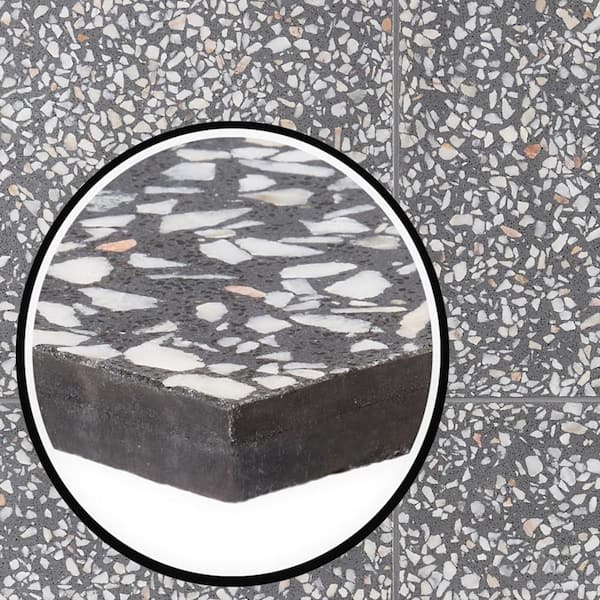 Ivy Hill Tile Raleigh Porfido 16.14 in. x 16.14 in. Polished Terrazzo Cement Floor and Wall Tile (3.61 sq. ft./Case)