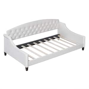 Modern Luxury Tufted Button Beige Twin Size Daybed