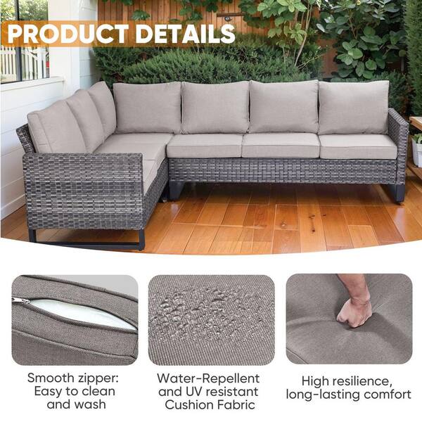 Wicker Cherry Point Piece Sectional Set Kathy Ireland River Brook