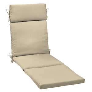 21 in. x 72 in. Outdoor Chaise Lounge Cushion in Tan Leala