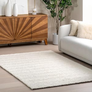 Electra Contemporary Wool Area Rug Ivory 2 ft. x 3 ft. Accent Rug