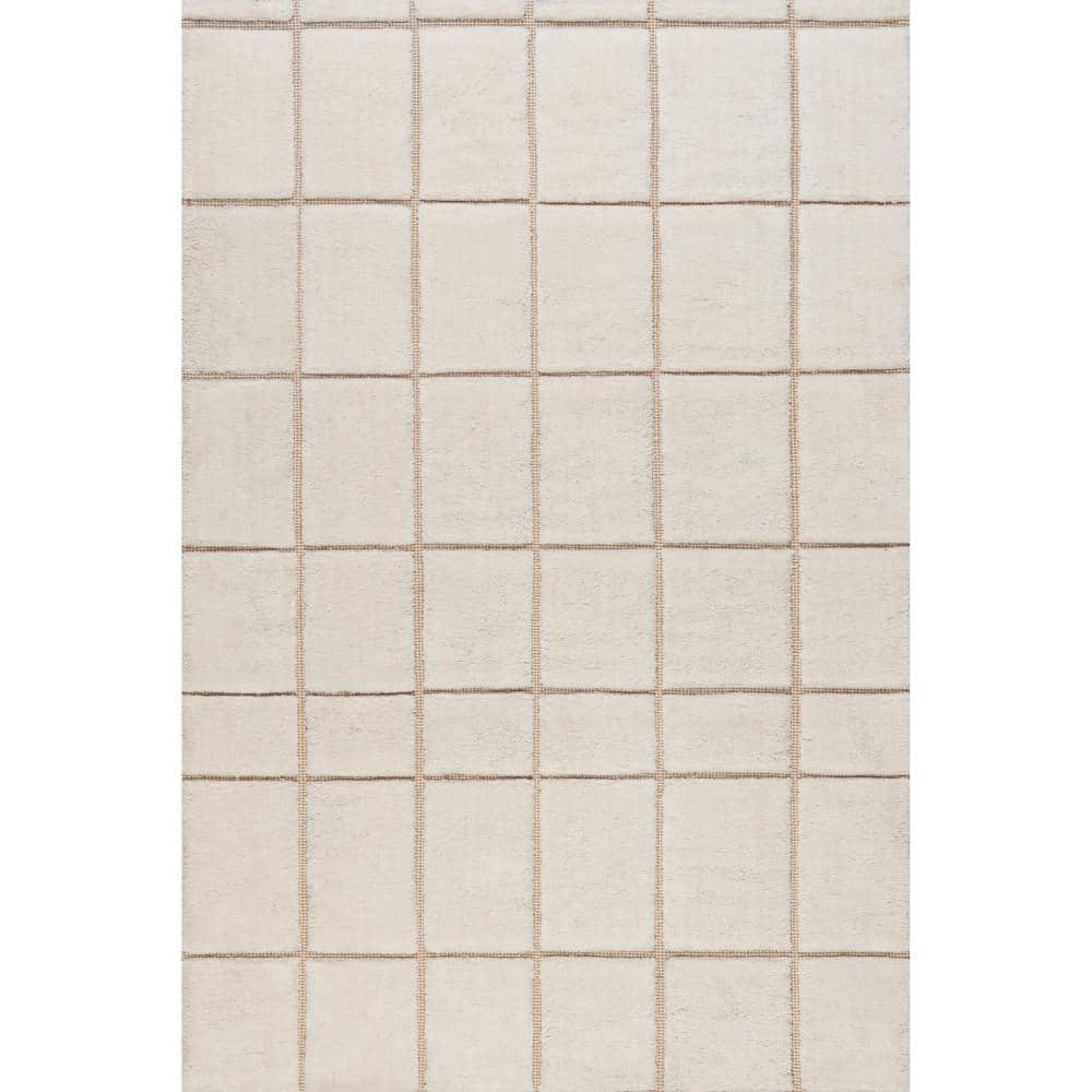 Em Checked New Zealand Wool Ivory 10 ft. x 14 ft. Indoor Area Rug price history on PriceWatchPro