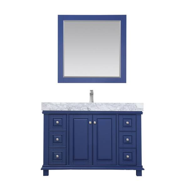 Altair Jardin 48 In Single Bathroom, Single Bathroom Vanity With Marble Countertop