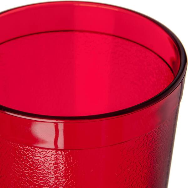 Carlisle 12 oz. SAN Plastic Stackable Tumbler in Ruby (Case of 72) 521210 -  The Home Depot