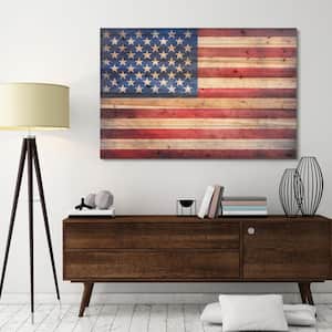 45 in. x 30 in. "American Dream" Arte de Legno Digital Print on Solid Wood Wall Art