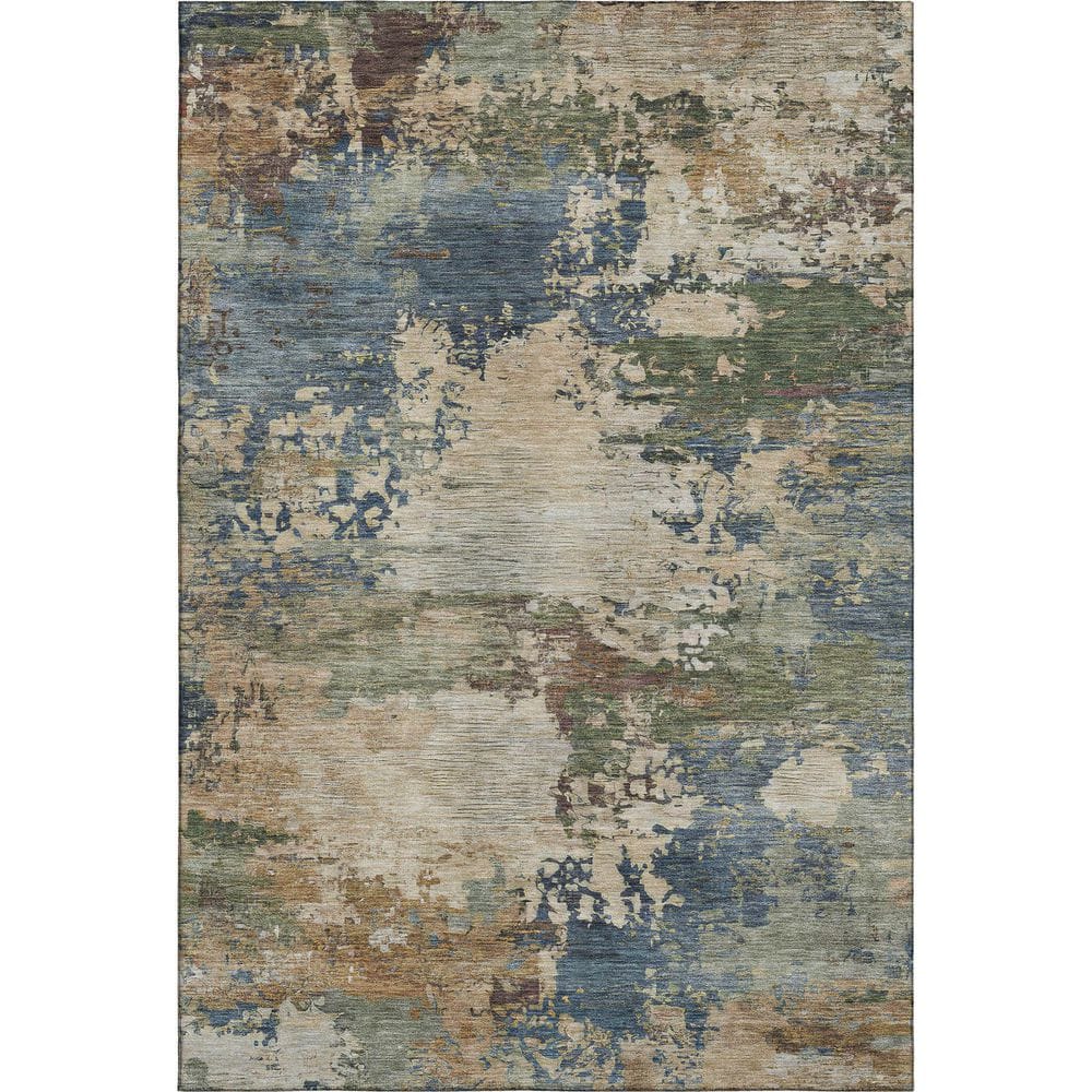 Mayfield Premium Machine Washable Abstract AMF2067 Blue 10 ft. x 14 ft. Area Rug price history on PriceWatchPro