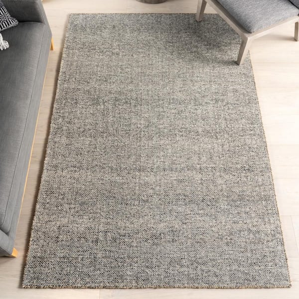 Juno Solid Charcoal 9 ft. x 12 ft. Indoor Area Rug