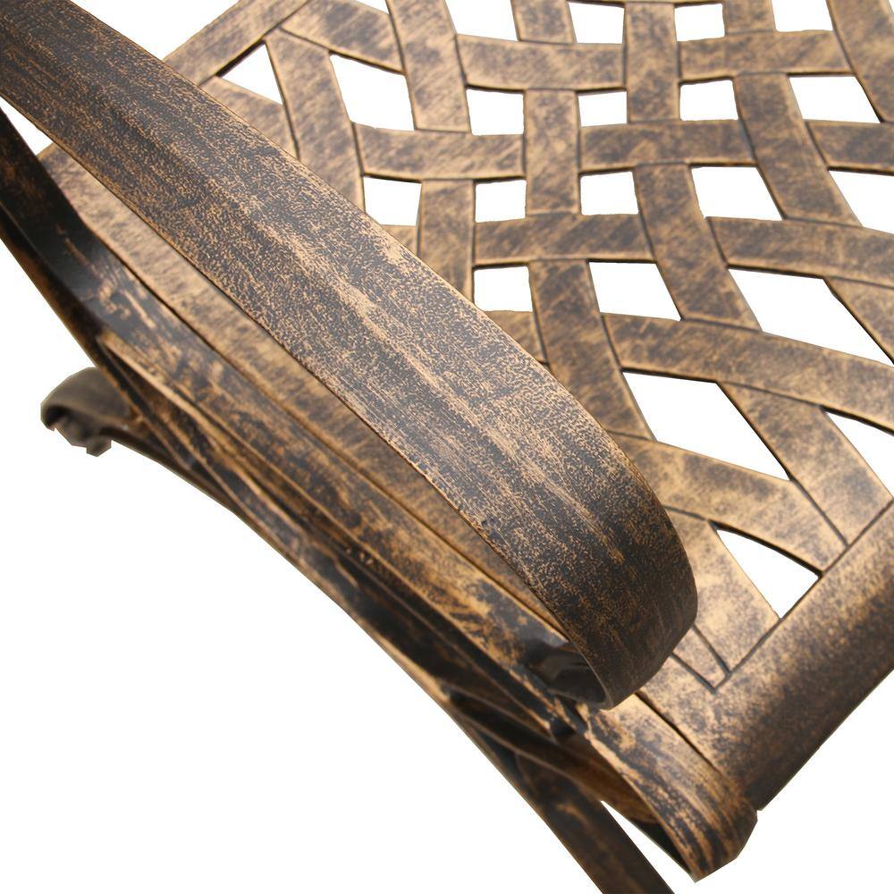 Bronze Cast Aluminum Ornate Traditional Outdoor Dining Chair